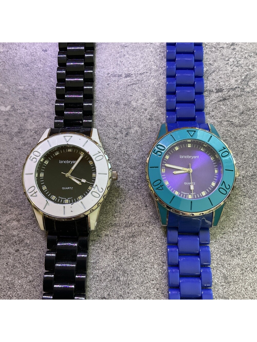 Beautiful Pair Of Colorful Lane Bryant Womens Watches Both Watches Run Great B-Y